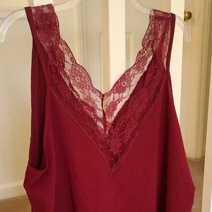Ladies Cranberry Tank Camisole